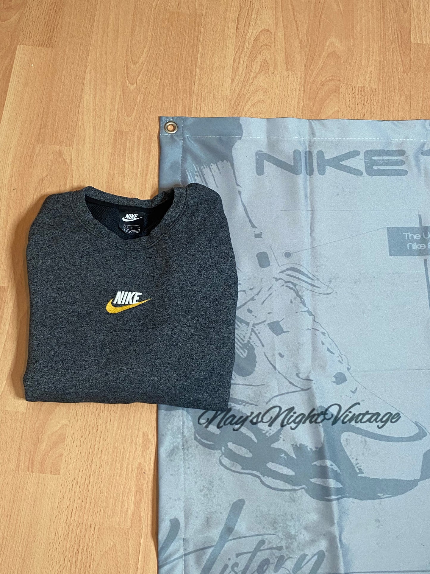 Grey Nike Logo Crewneck