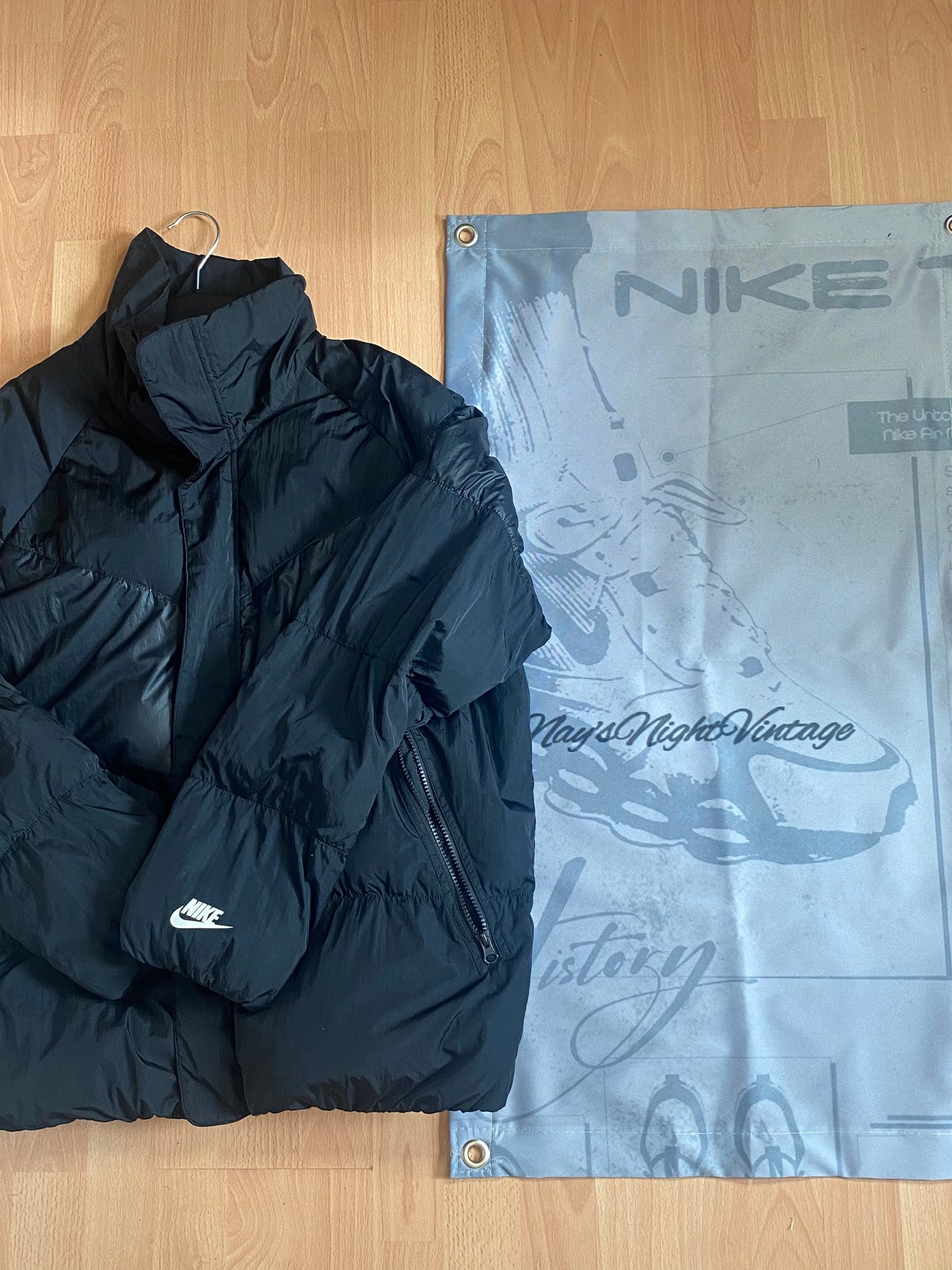 Oversized Black Nike Puffer Jacket