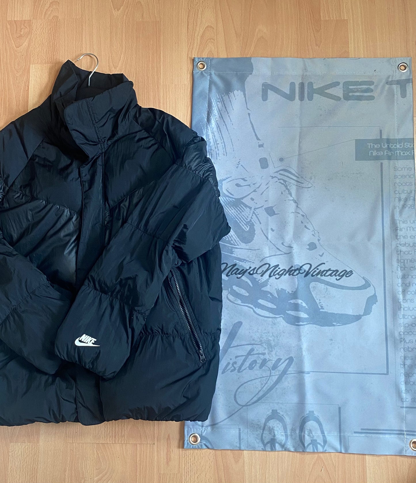Oversized Black Nike Puffer Jacket